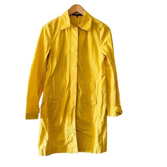 Theory Longline Button Up Jacket Size M Medium Yellow - Picture 1 of 8